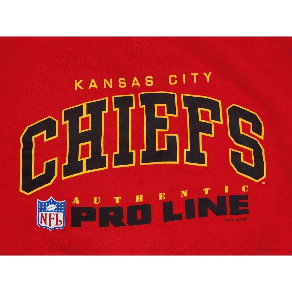 1995 Russell Athletic Kansas City Chiefs Pull Over Sweater Size Large Vintage - Picture 3 of 12